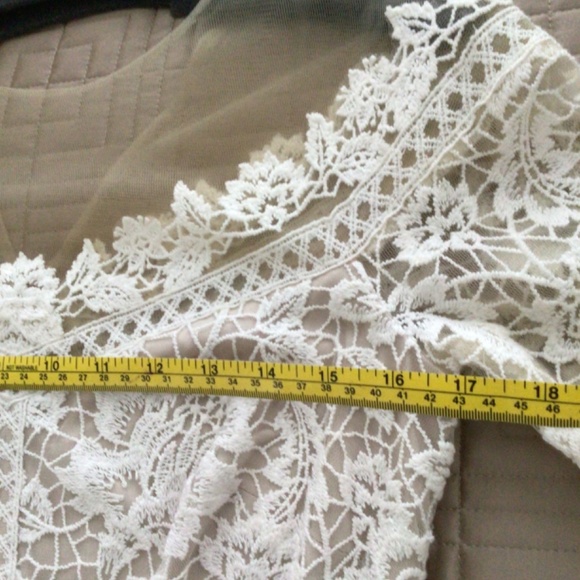 TADASHI Gown Gorgeous Ivory Tulle Lace Bodice - Picture 5 of 14